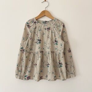 BONPOINT PARIS 🇫🇷 Liberty Style Floral Painterly Cotton Long Sleeve Blouse